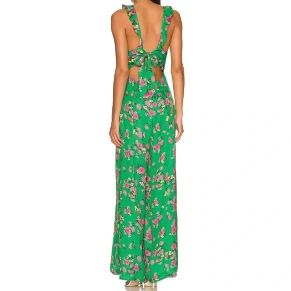 Jumpsuit Green Floral Revolve - Picture 2 of 2